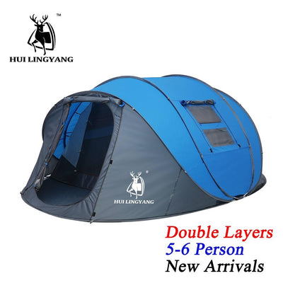 Very Large 5-6 Person Camping Tent Double Layers for large family waterproof