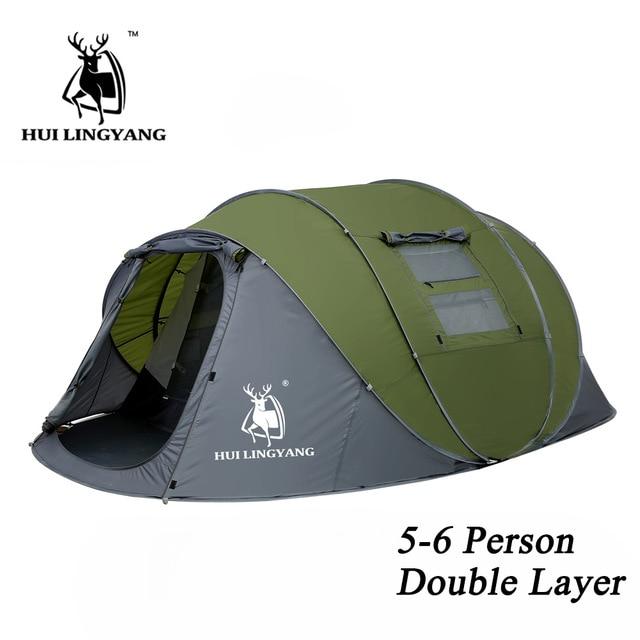 Very Large 5-6 Person Camping Tent Double Layers for large family waterproof