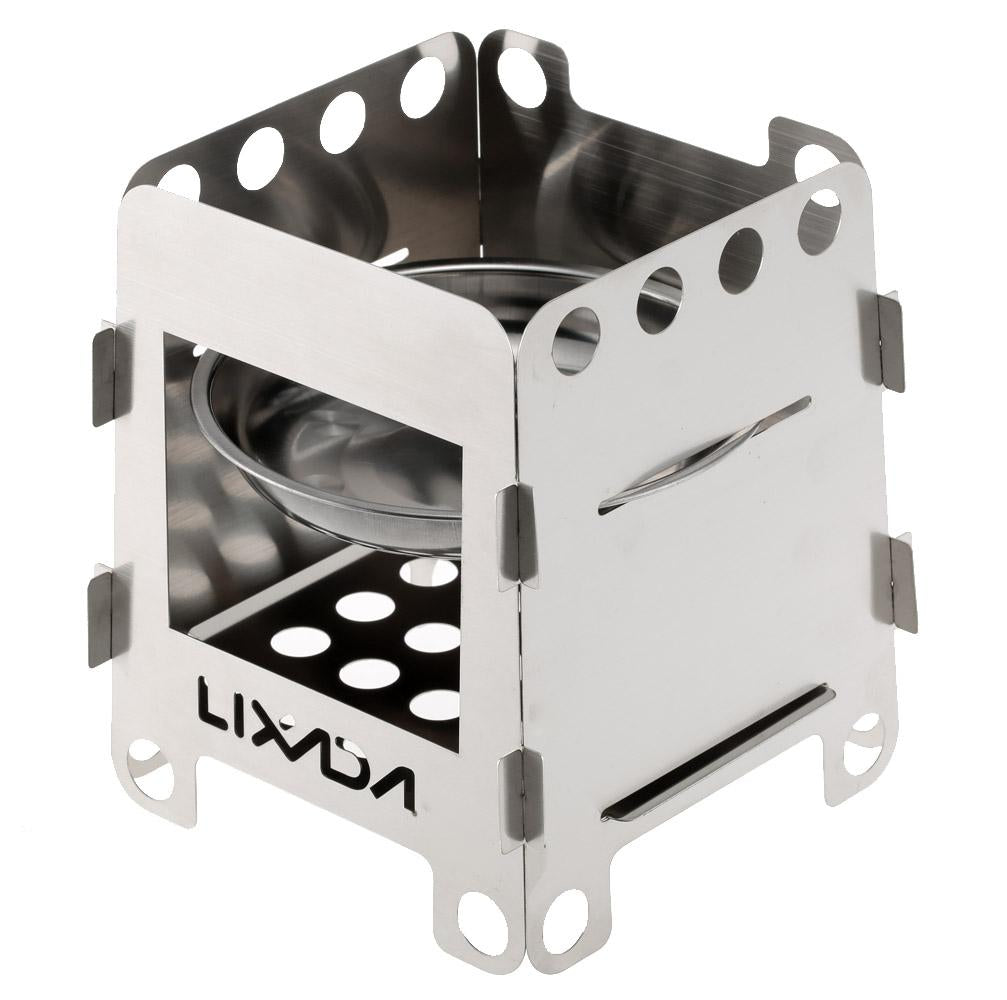 Lixada Outdoor Foldable Alcohol/ Wood Camping Stove